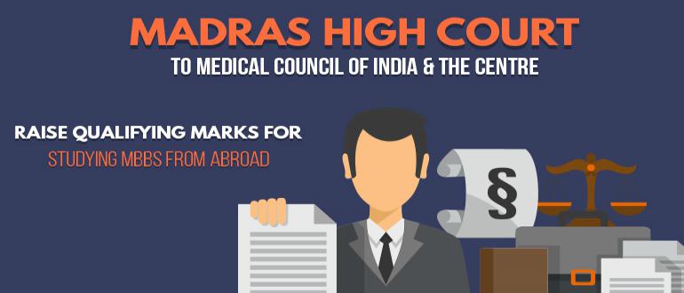 Raise Qualifying Marks for Studying MBBS from Abroad: Madras High Court to Medical Council of India